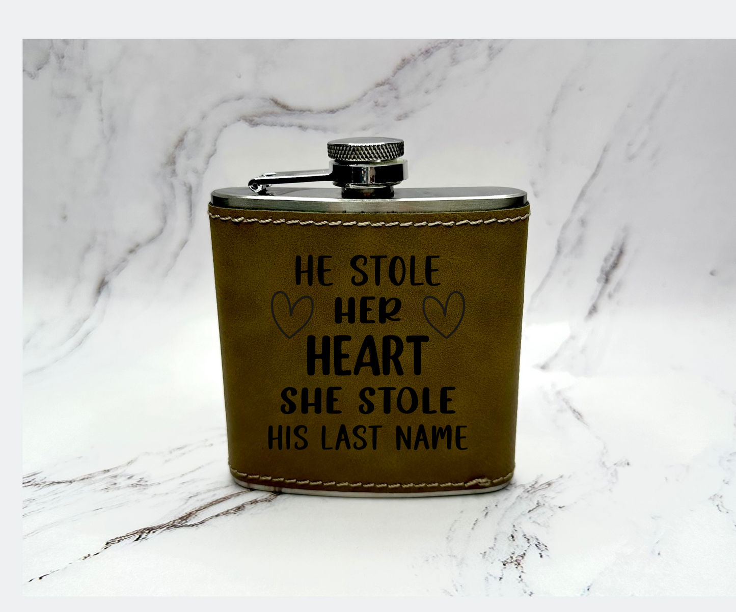 Leather Flasks with Ready Made Designs