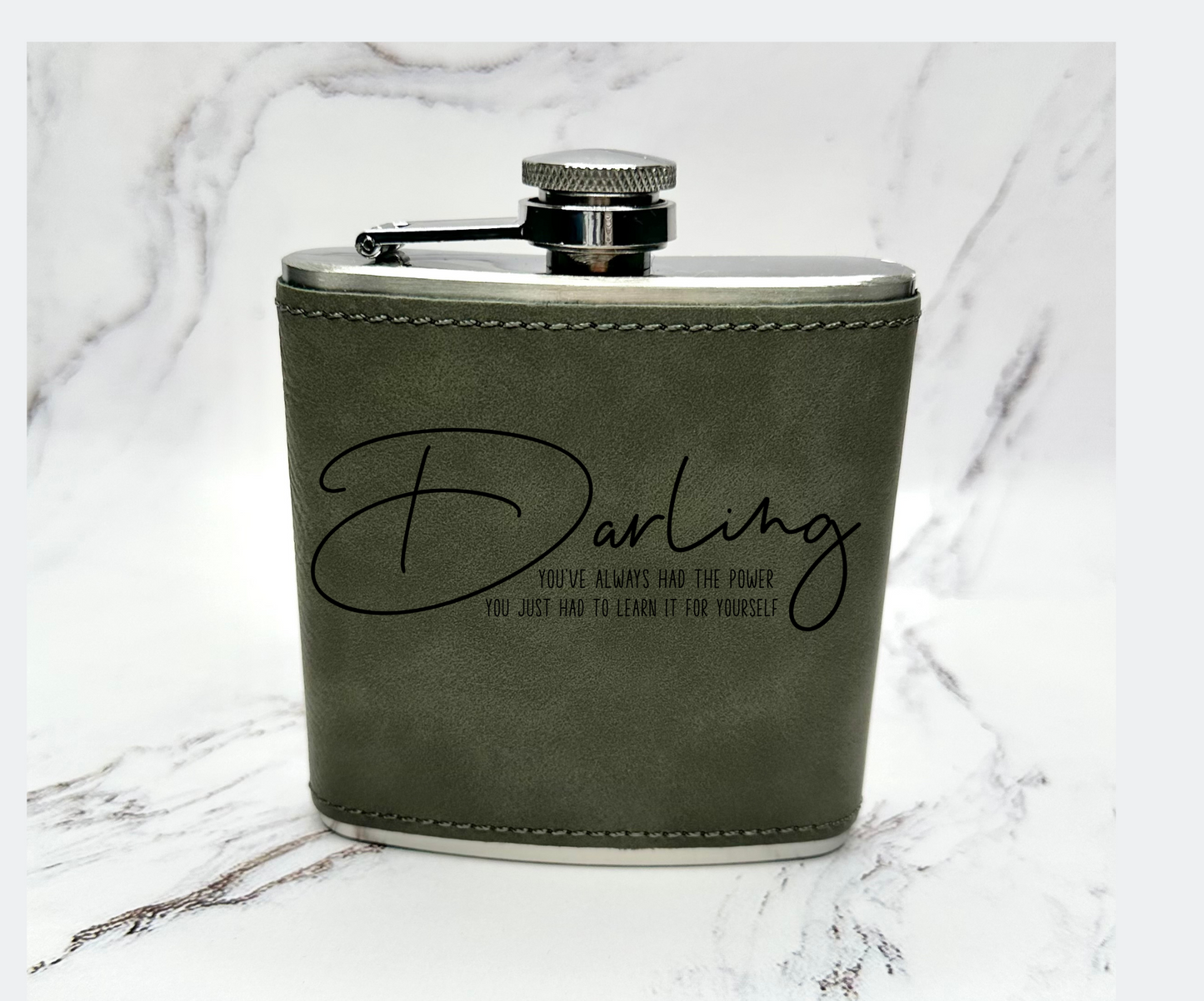 Leather Flasks with Ready Made Designs