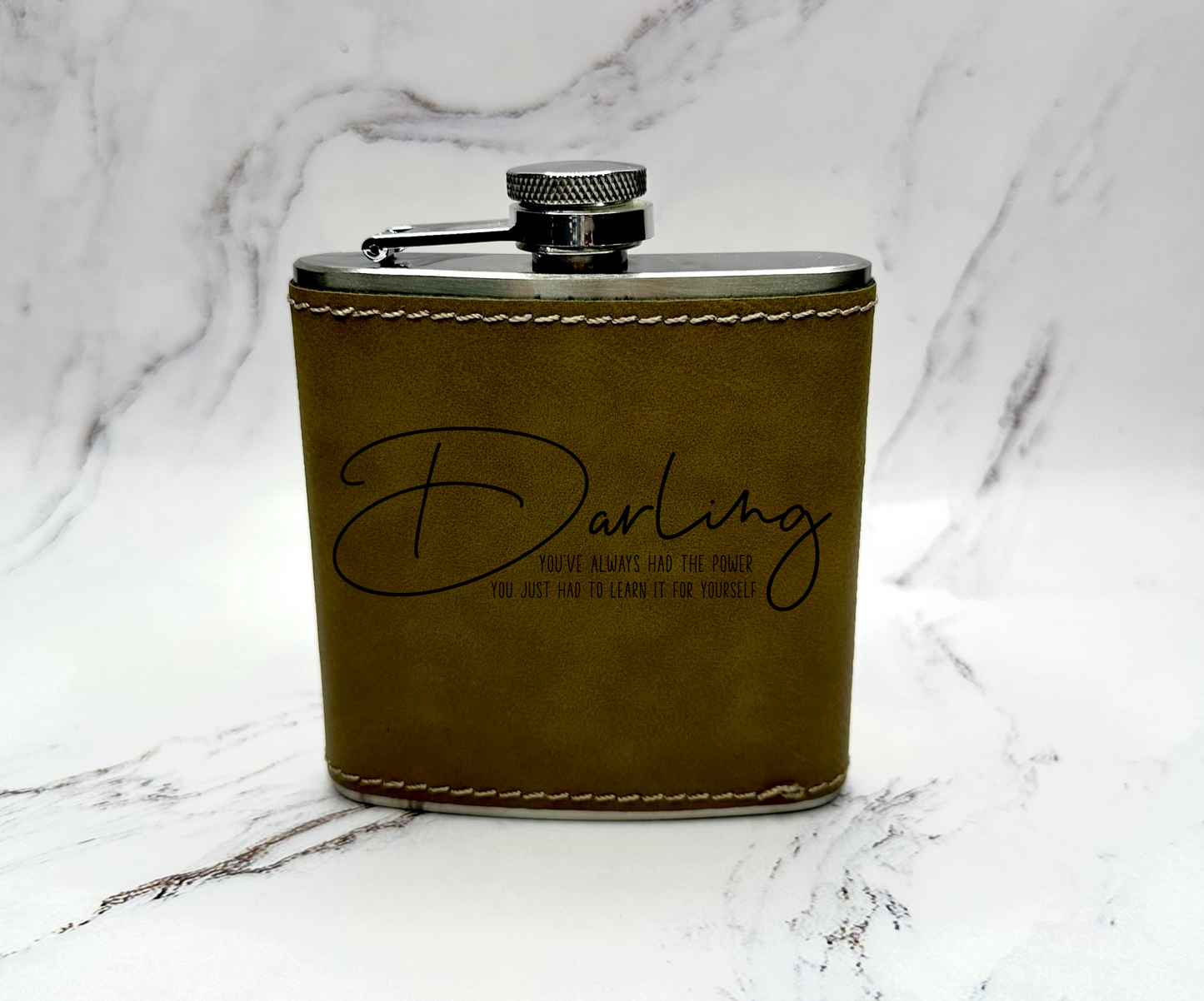 Leather Flasks with Ready Made Designs