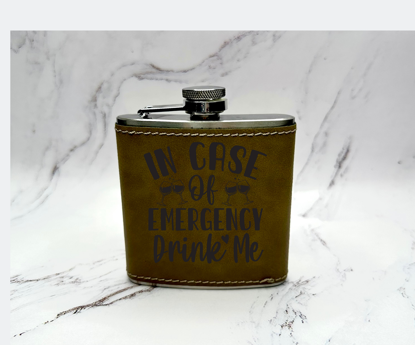 Leather Flasks with Ready Made Designs