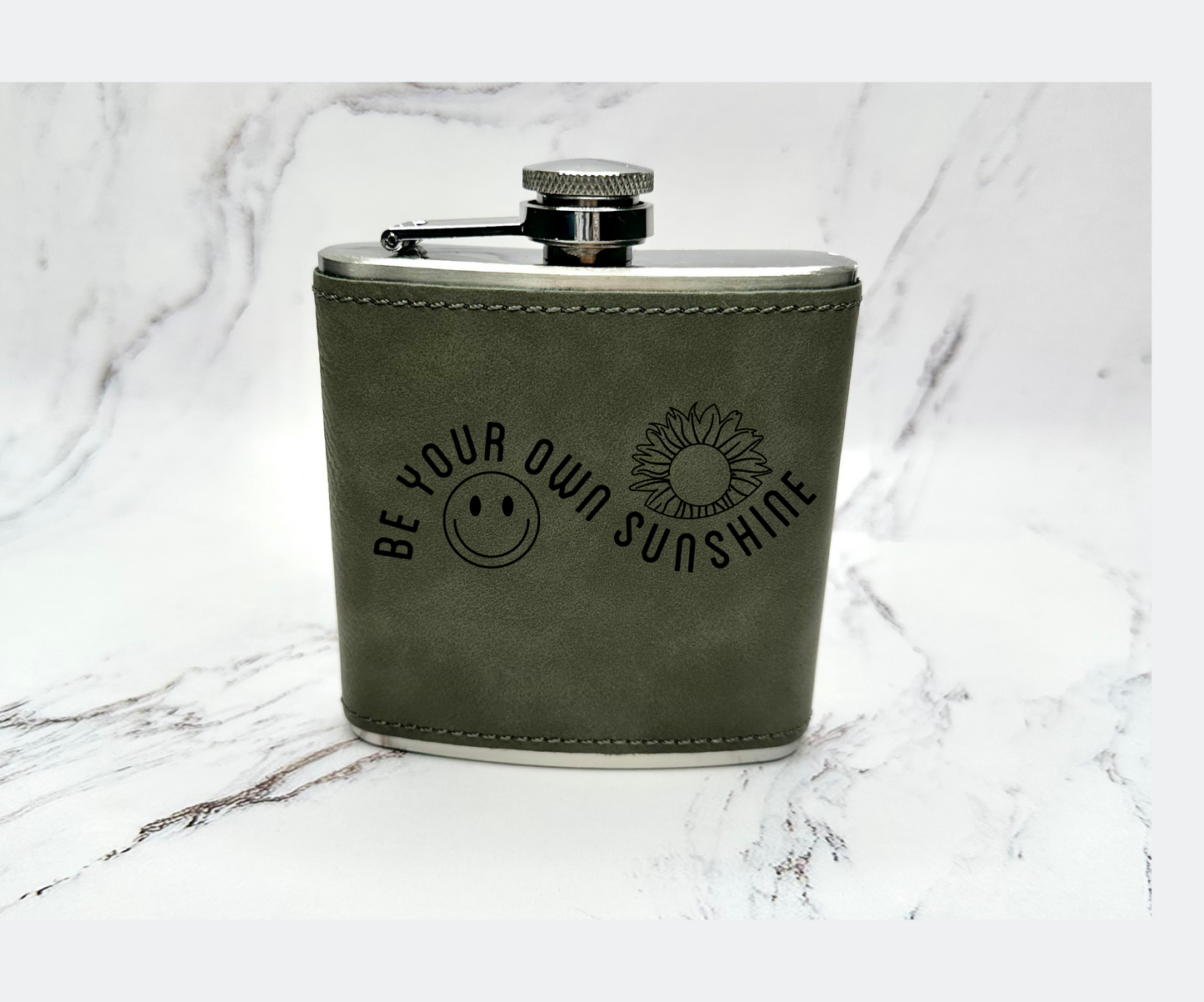 Leather Flasks with Ready Made Designs