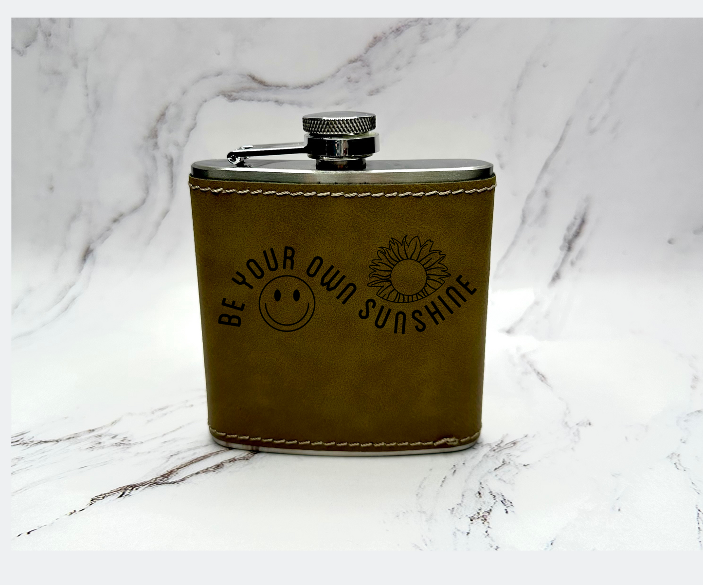Leather Flasks with Ready Made Designs