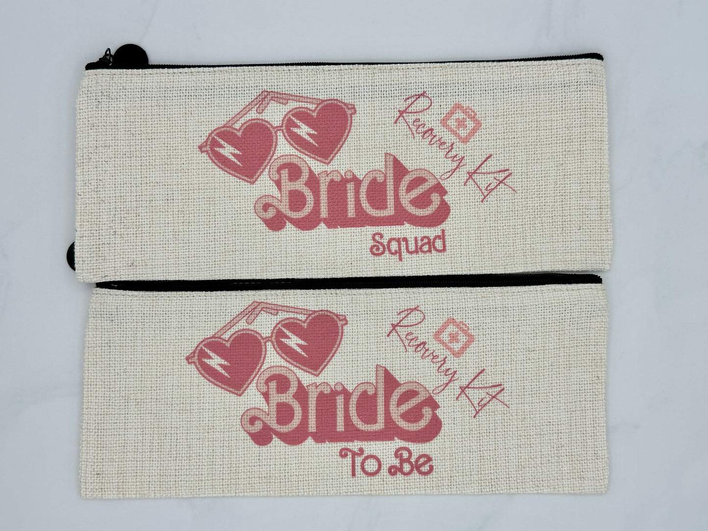 Bride & Bride Squad Cosmetic Bags