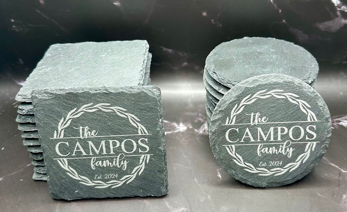 Slate Coaster Set