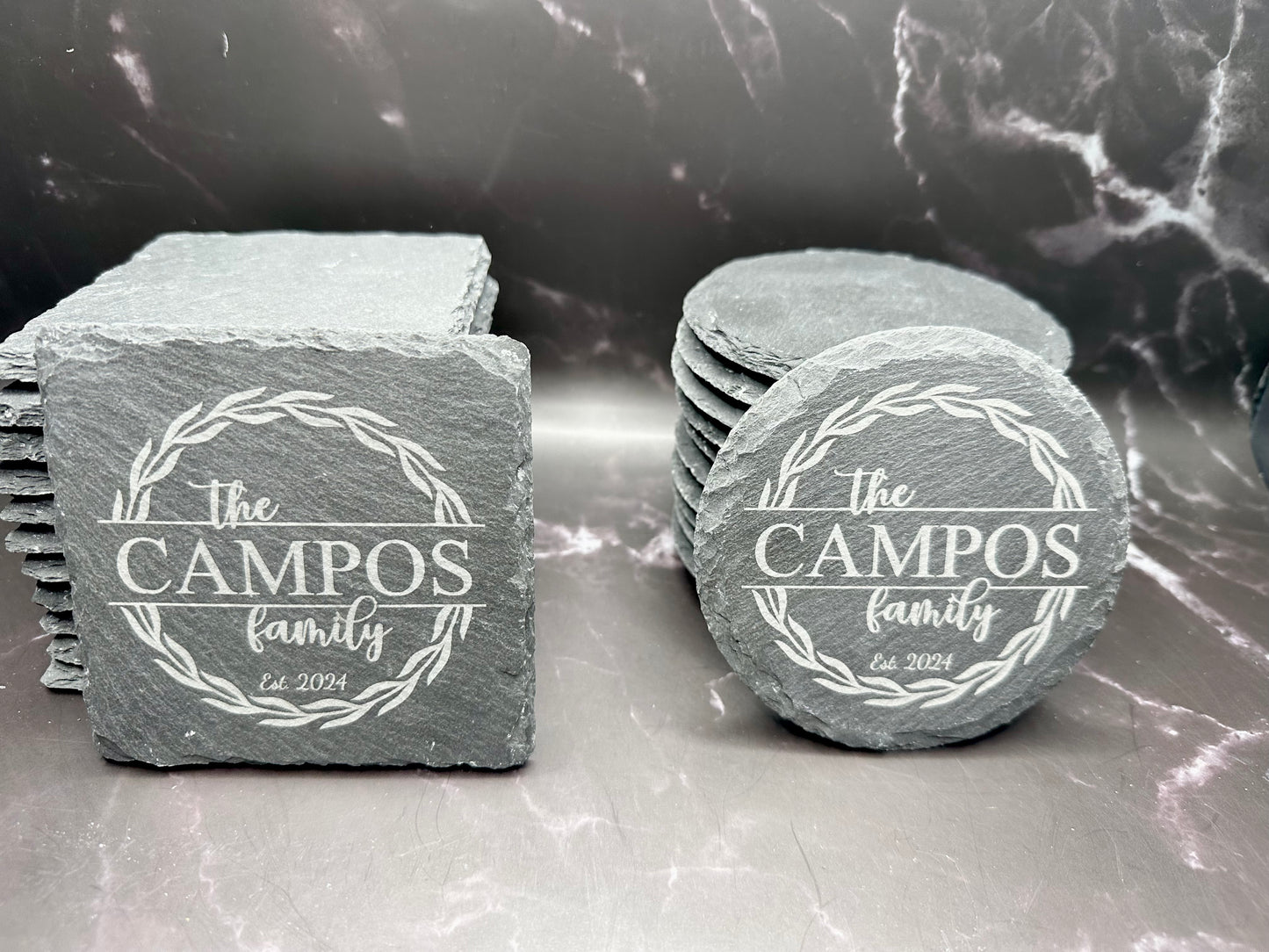 Slate Coaster Set