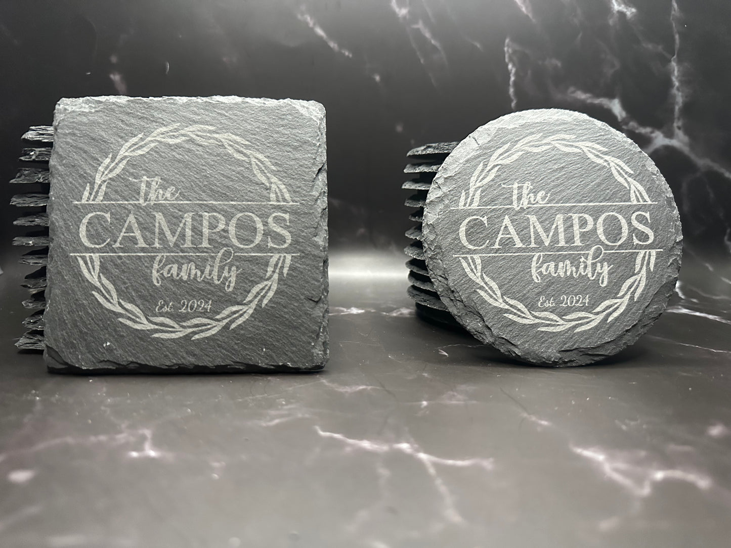 Slate Coaster Set