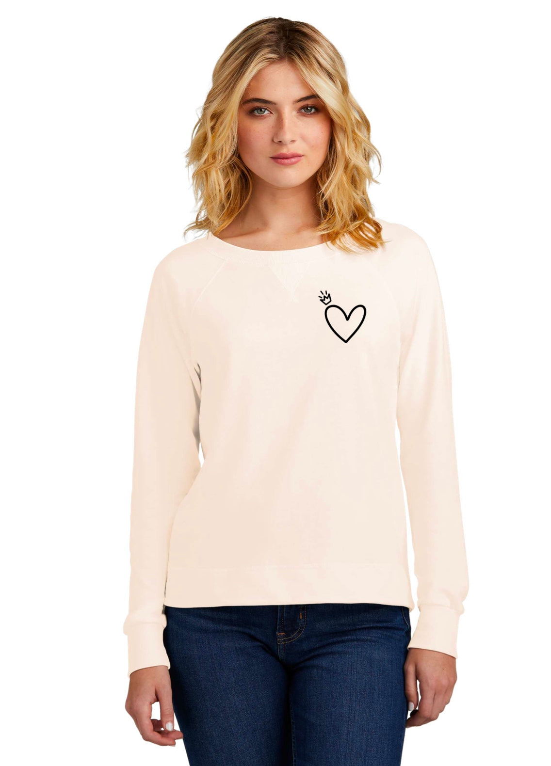 District Women's Featherweight French Terry Long Sleeve Crewneck