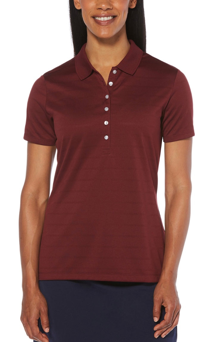 Ladies Opti-Vent Polo CGW437 in the color Zinfandel