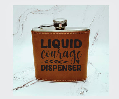 Leather Flasks with Ready Made Designs
