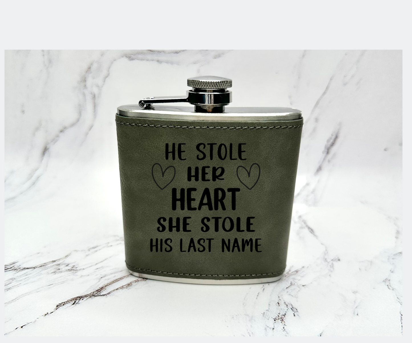 Leather Flasks with Ready Made Designs