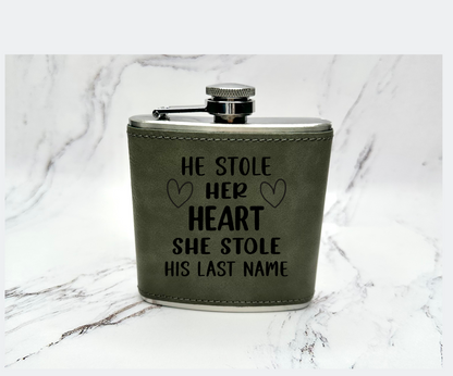 Leather Flasks with Ready Made Designs