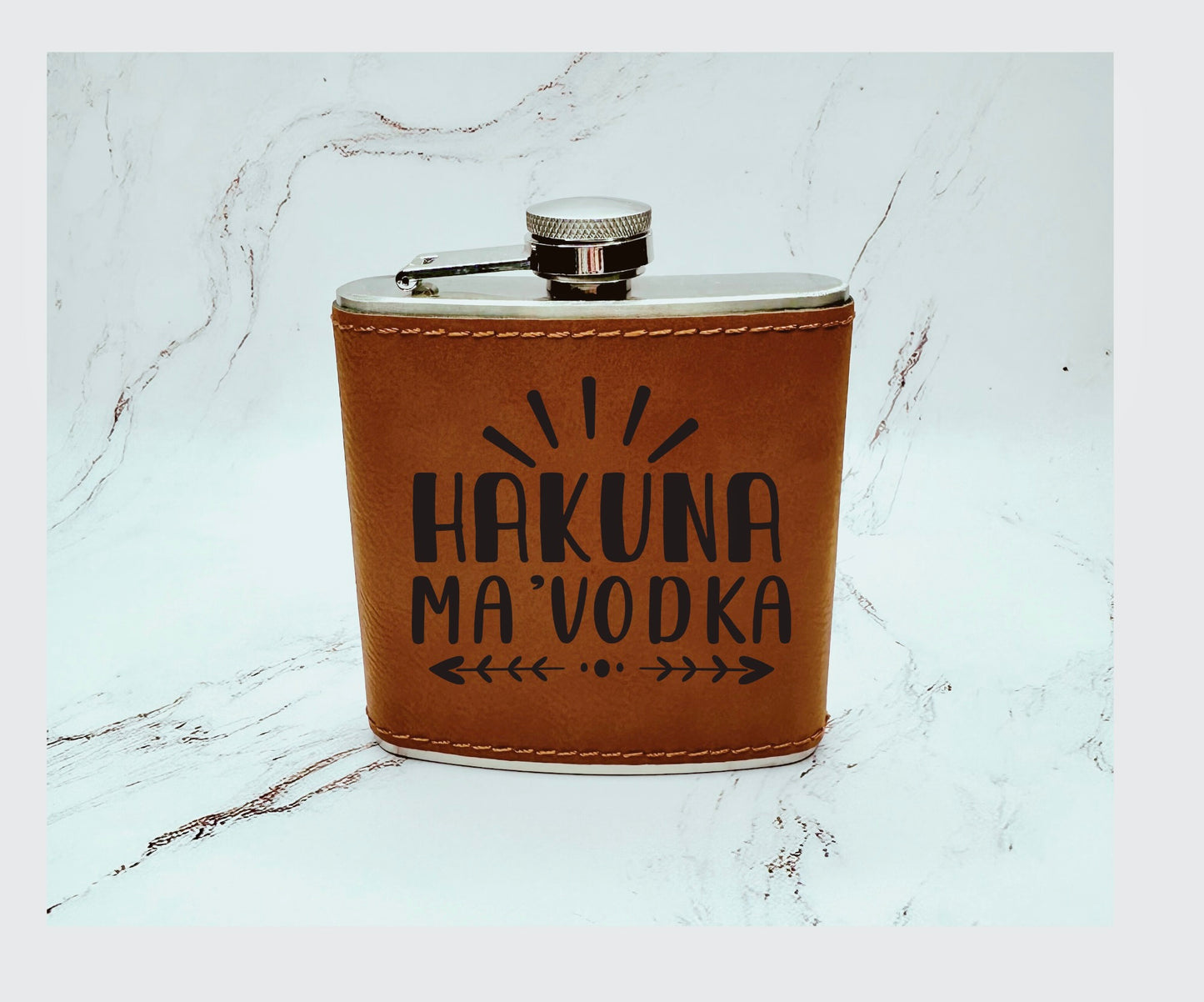 Leather Flasks with Ready Made Designs