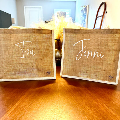 Jute Customizable Tote Bag