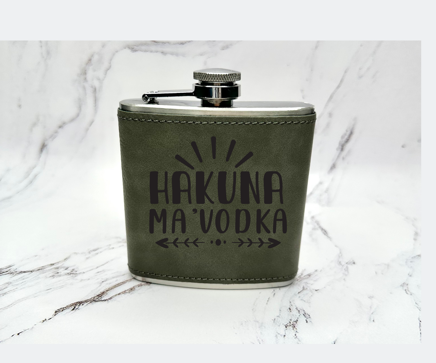 Leather Flasks with Ready Made Designs
