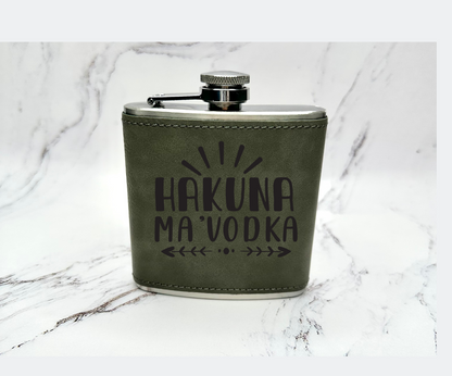 Leather Flasks with Ready Made Designs
