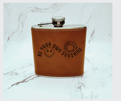 Leather Flasks with Ready Made Designs