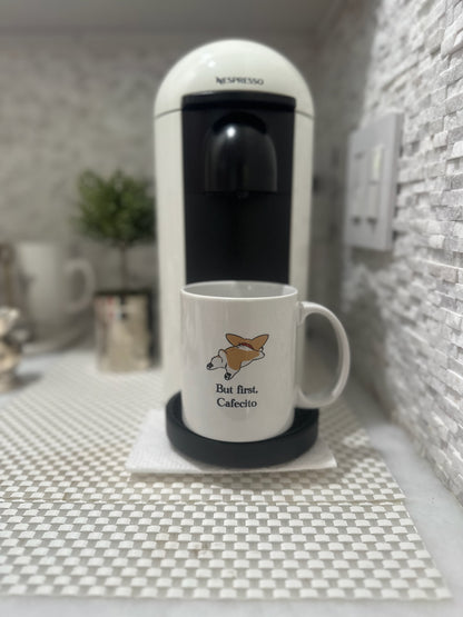11 oz Mug - But first, Cafecito