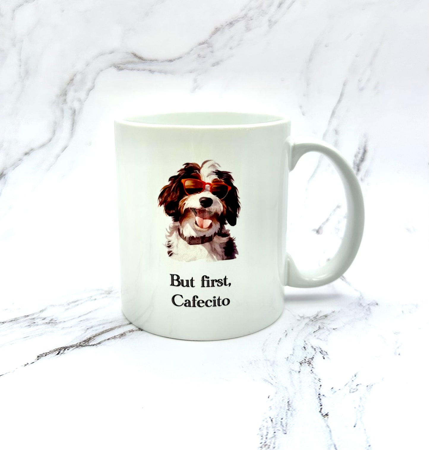 11 oz Mug - But first, Cafecito