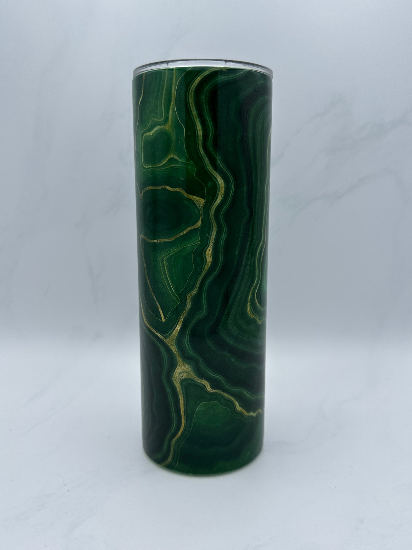 20 oz Skinny Tumbler - Gemstone Collection - Malachite Magic
