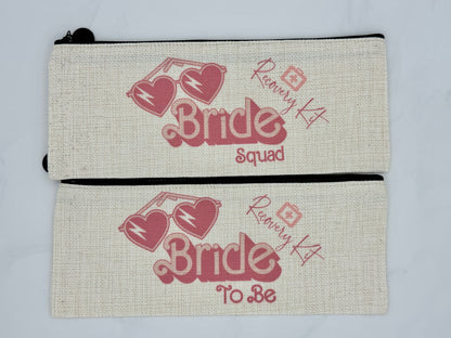 Bride & Bride Squad Cosmetic Bags