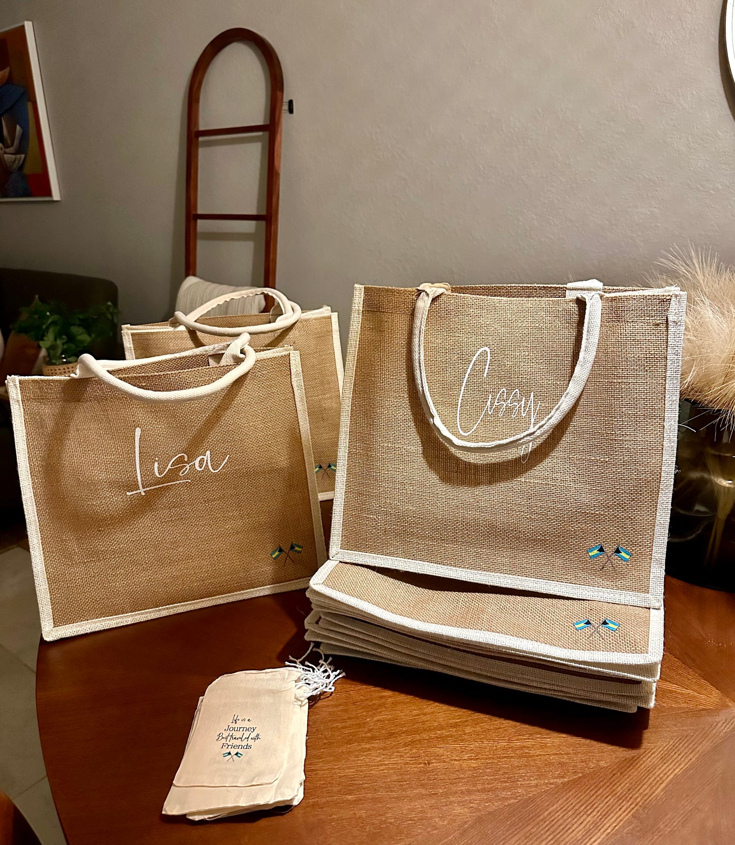 Jute Customizable Tote Bag