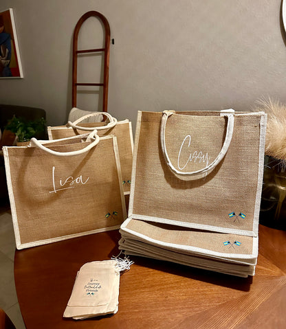 Jute Customizable Tote Bag
