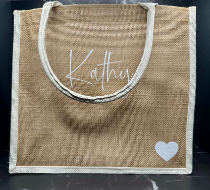 Jute Customizable Tote Bag