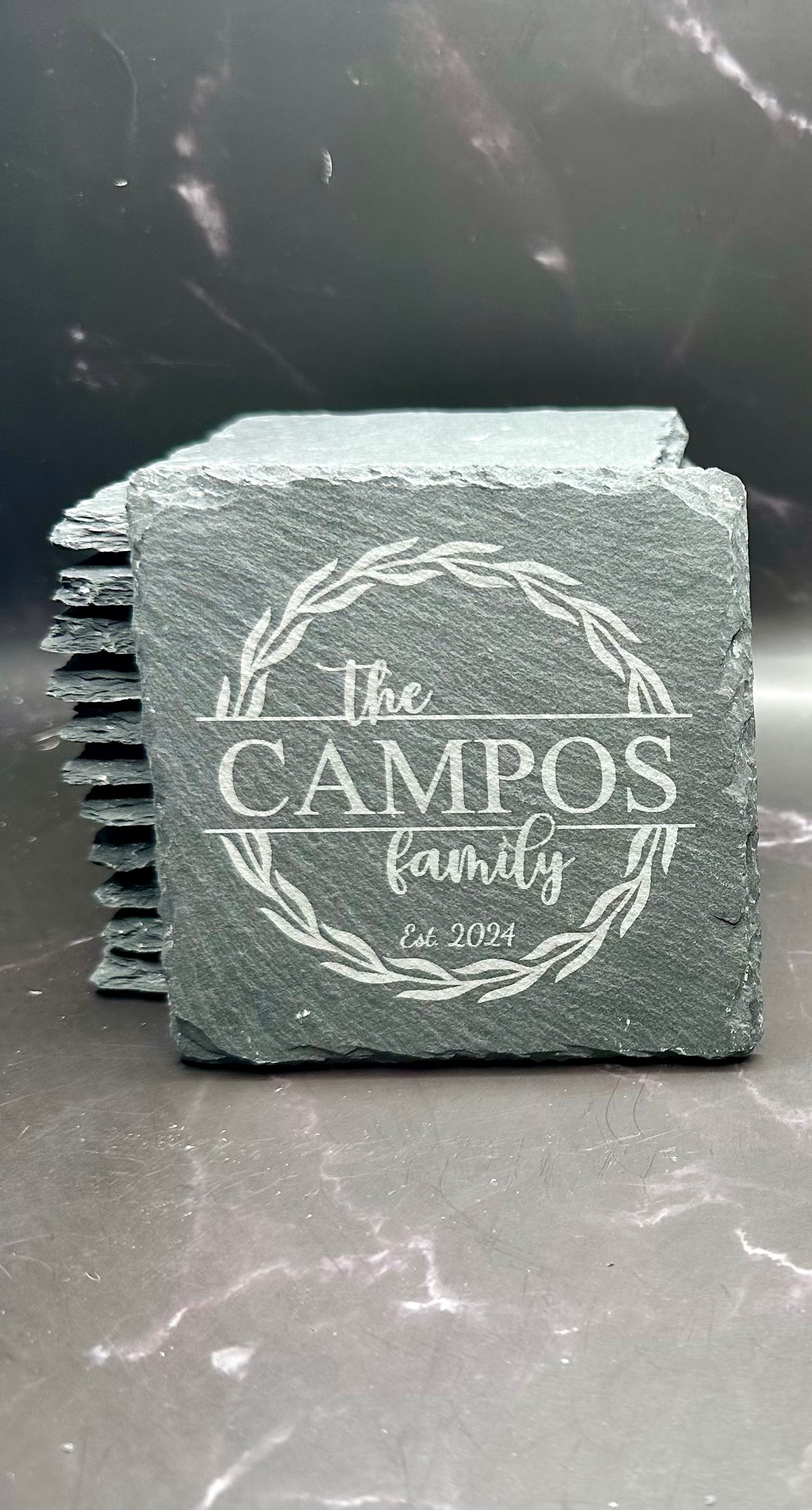 Slate Coaster Set
