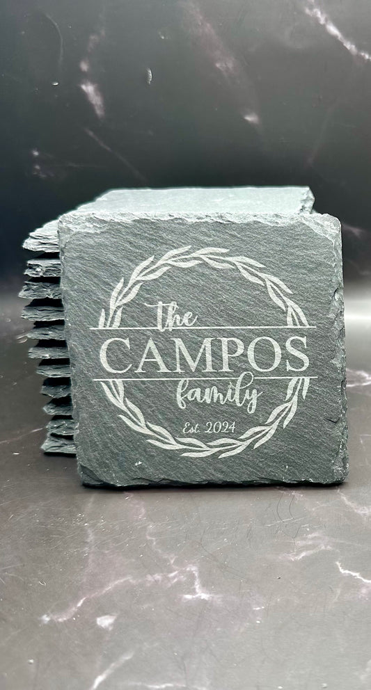 Slate Coaster Set