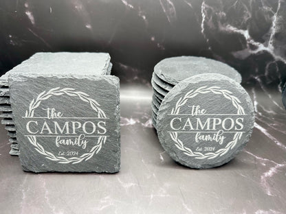 Slate Coaster Set