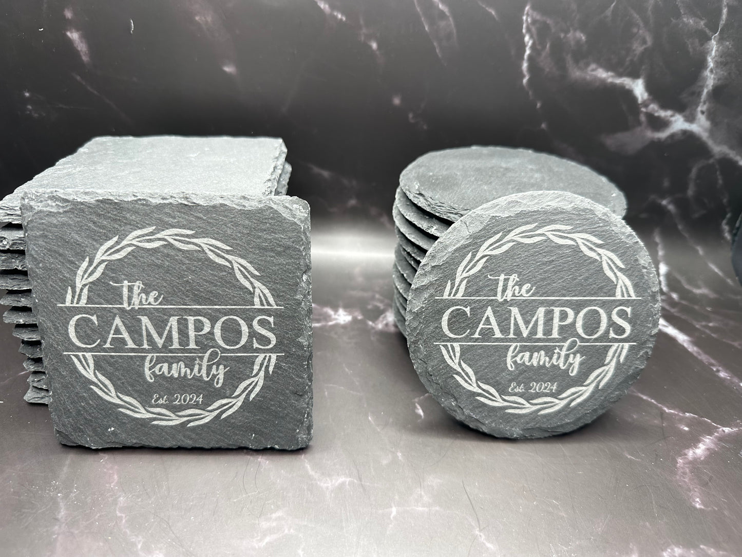 Slate Coaster Set