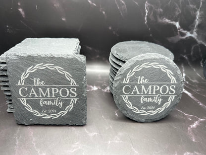Slate Coaster Set