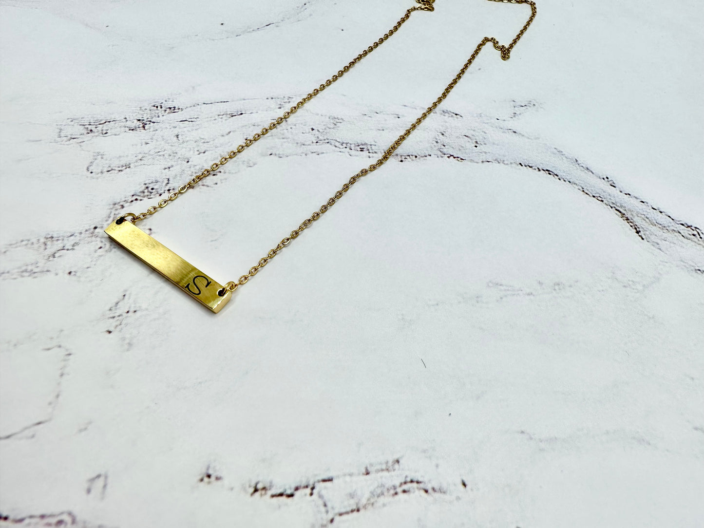 Horizontal Bar Necklace (Available with 18K Gold Coating & Stainless)