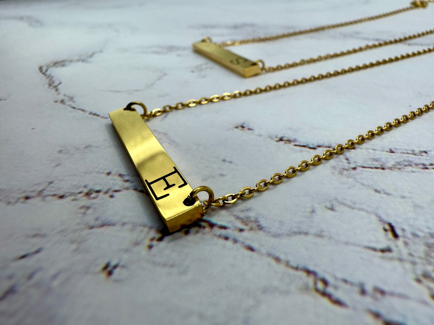 Horizontal Bar Necklace (Available with 18K Gold Coating & Stainless)