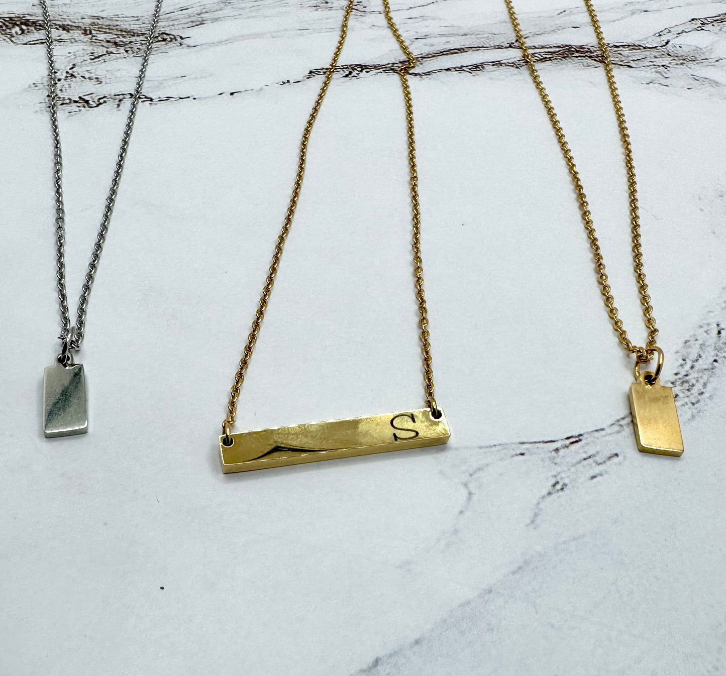 Petite Jewelry Tag Necklace (Available with 18K Gold Coating & Stainless)