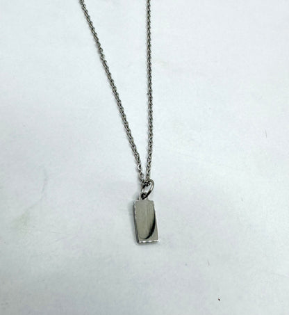 Petite Jewelry Tag Necklace (Available with 18K Gold Coating & Stainless)
