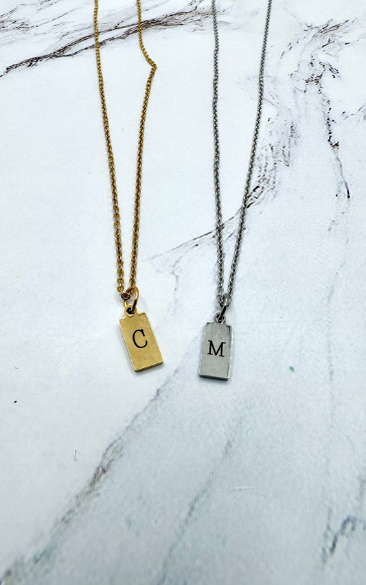Petite Jewelry Tag Necklace (Available with 18K Gold Coating & Stainless)
