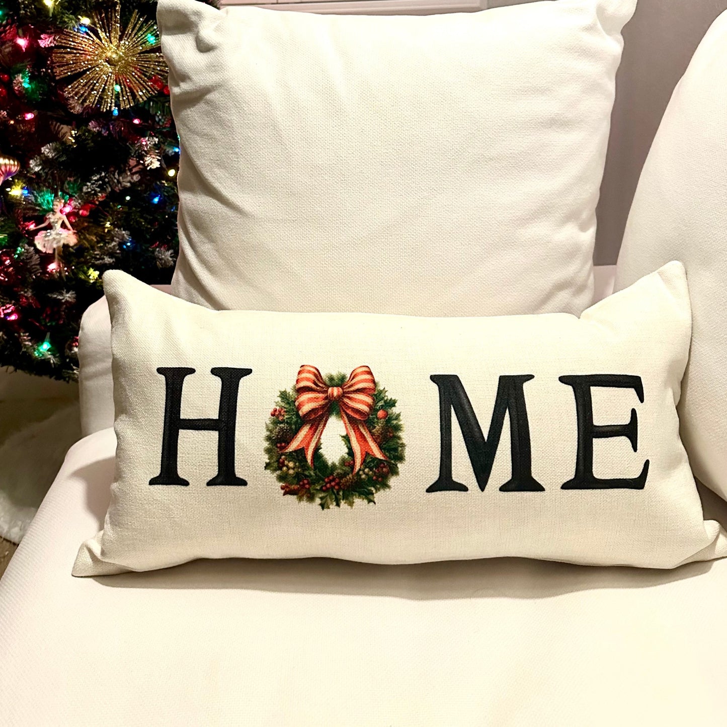 Double sided Fall & Christmas Pillow Cover