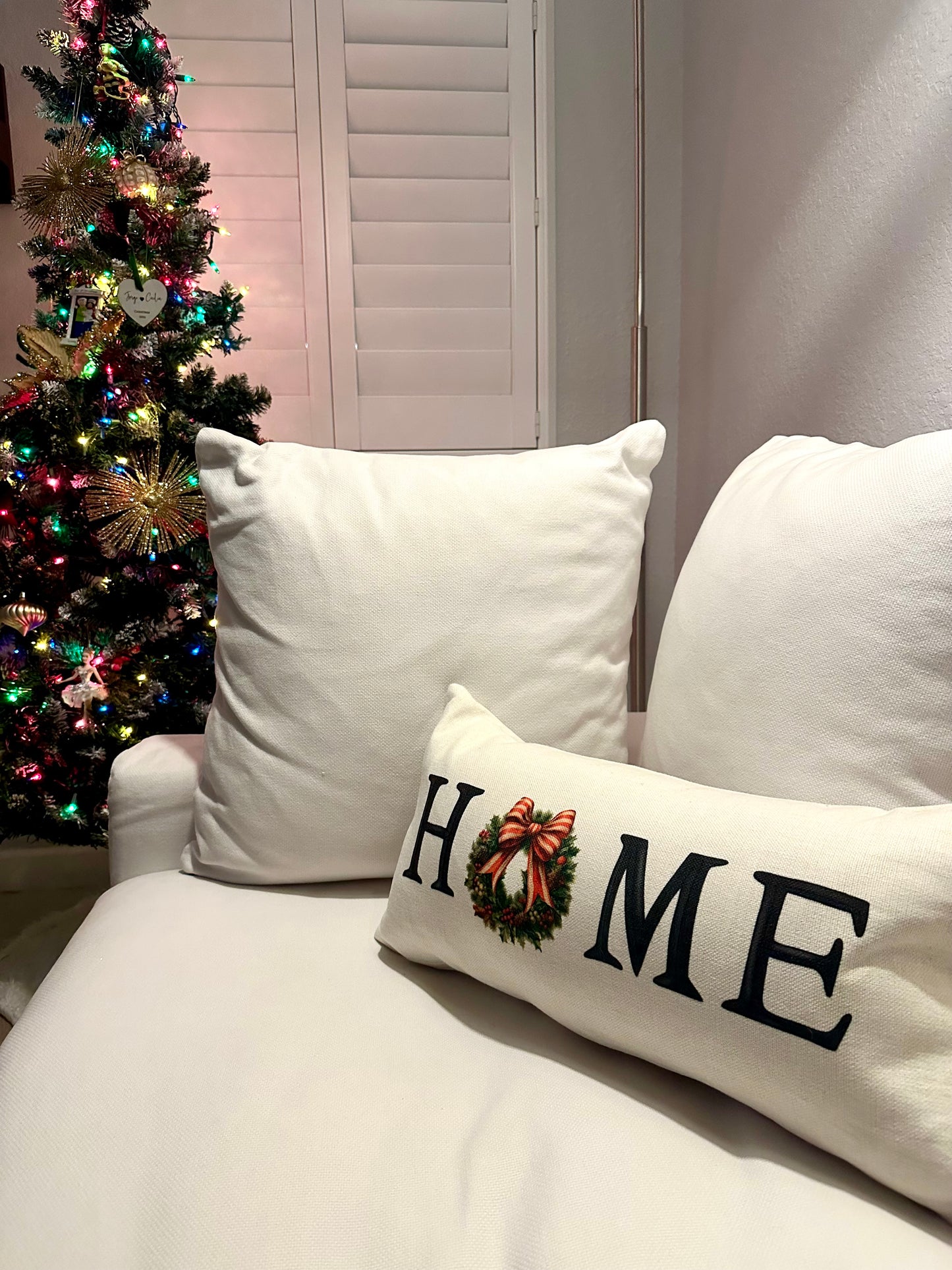 Double sided Fall & Christmas Pillow Cover