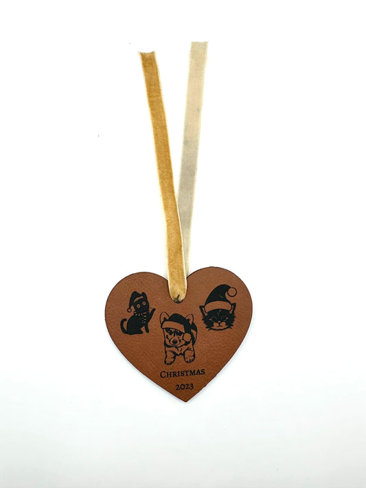Heart Christmas Ornament "Starring your Furry Family"