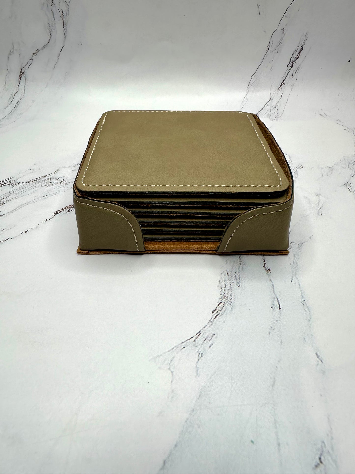 Personalized Engraved Leatherette Coasters