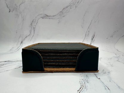 Personalized Engraved Leatherette Coasters