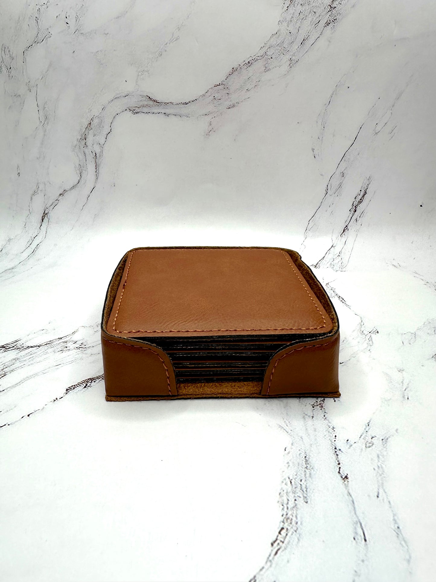 Personalized Engraved Leatherette Coasters