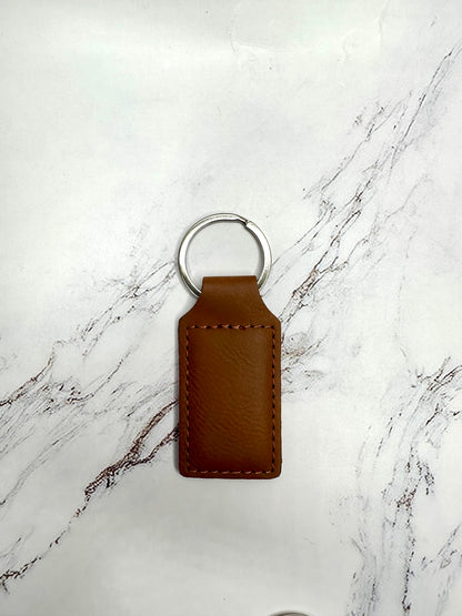 Personalized Engraved Leather Keychains
