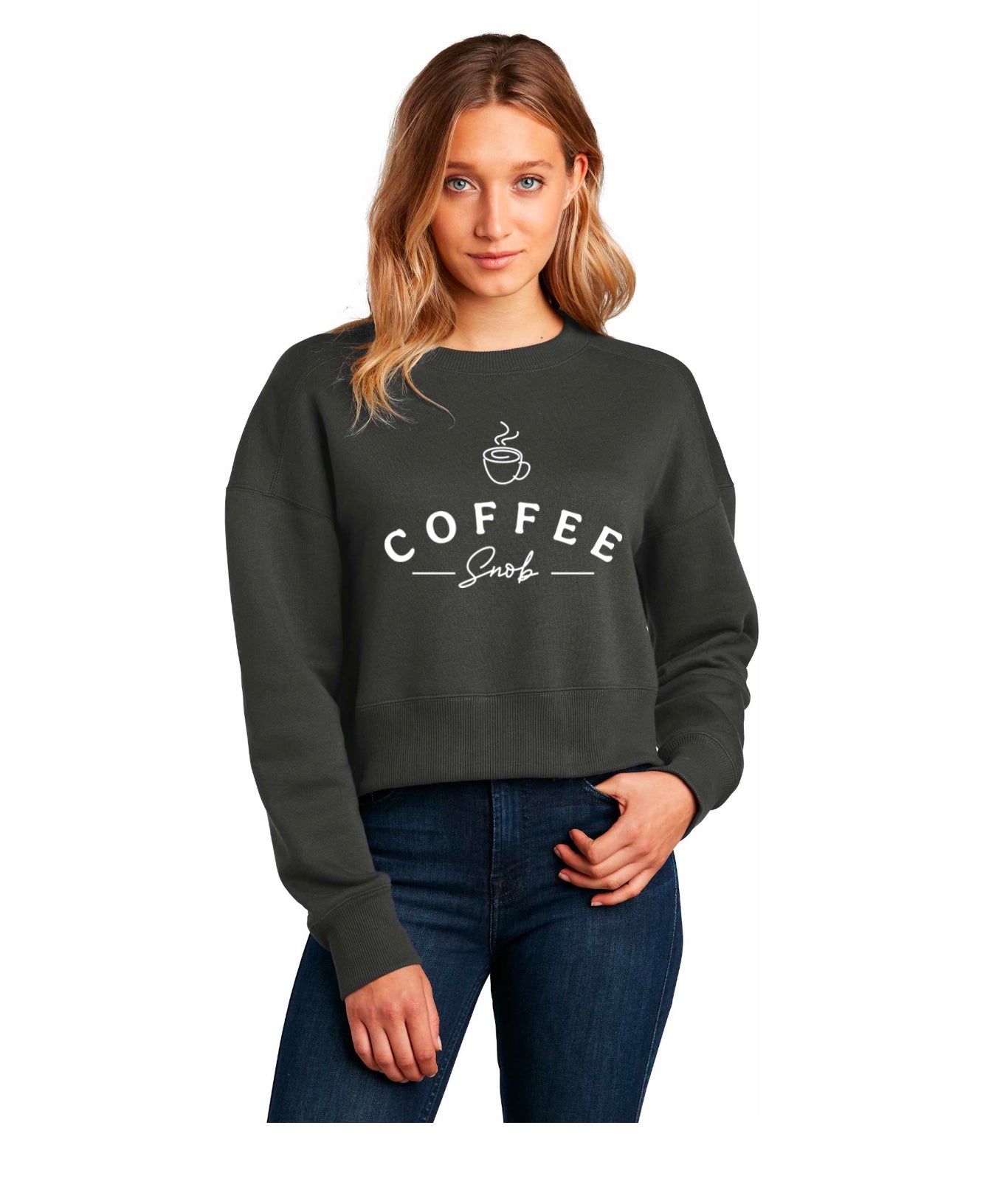 District Women's Perfect Weight Fleece Cropped Crew