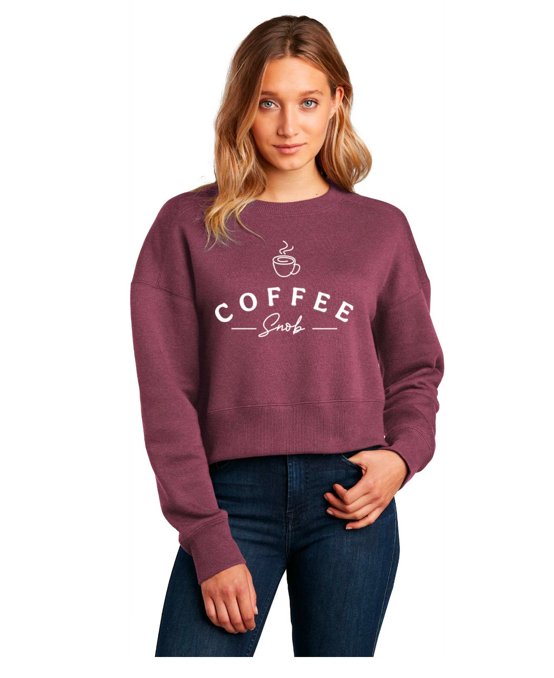 District Women's Perfect Weight Fleece Cropped Crew