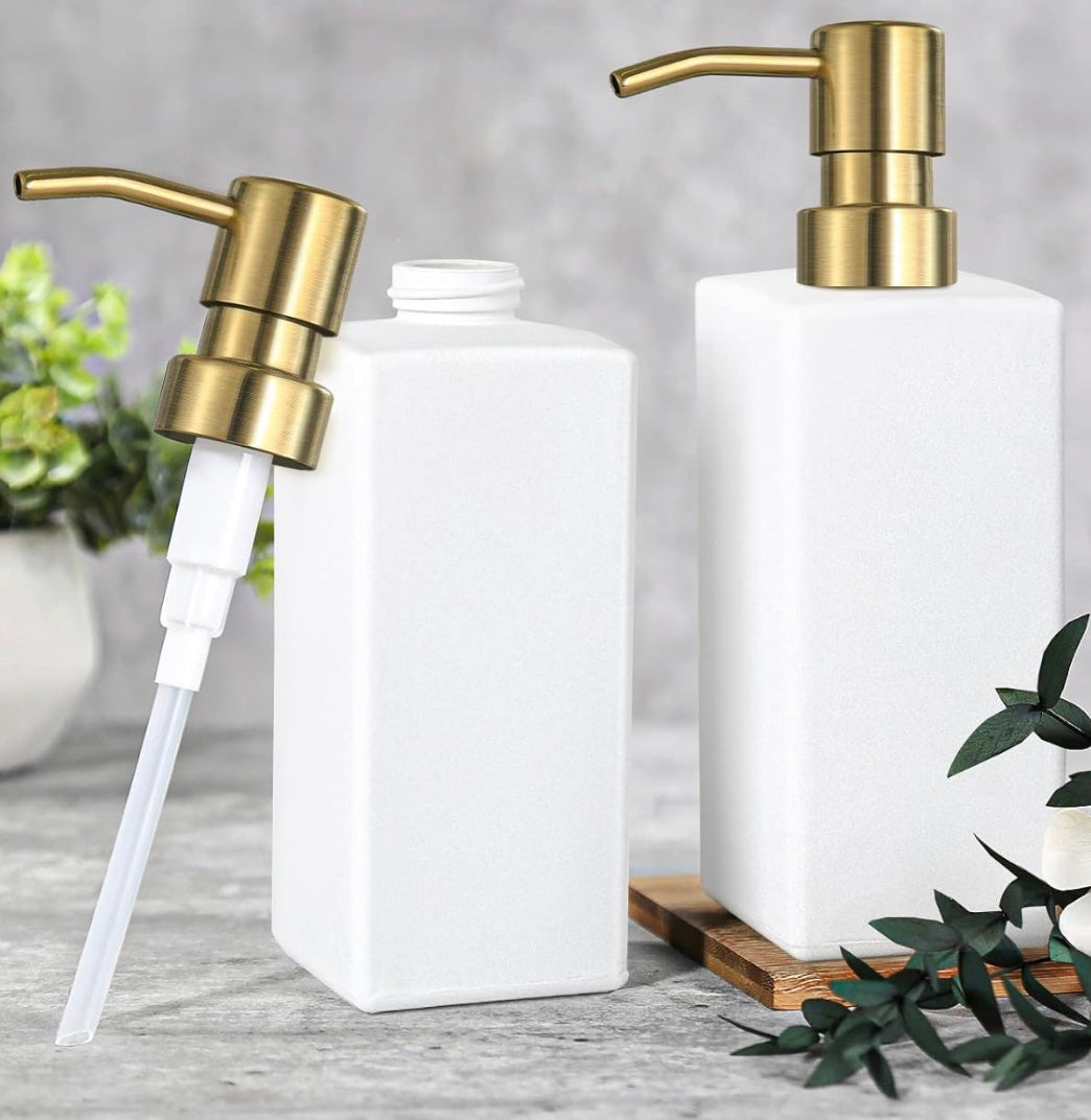 Engraved Elegant Glass Soap or Lotion Dispenser