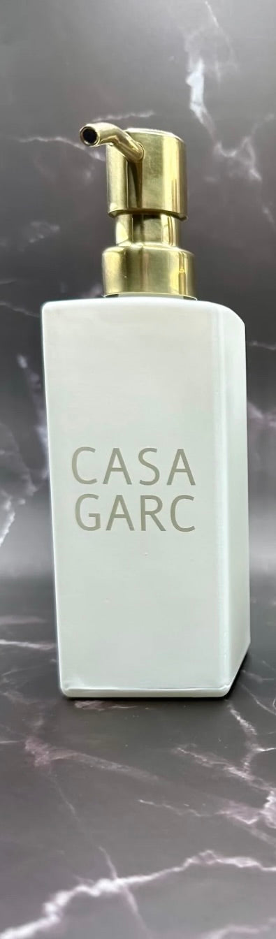 Engraved Elegant Glass Soap or Lotion Dispenser