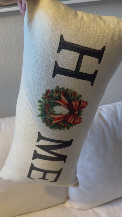 Double sided Fall & Christmas Pillow Cover